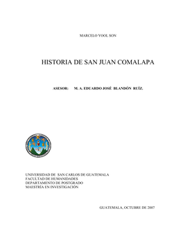Historia De San Juan Comalapa