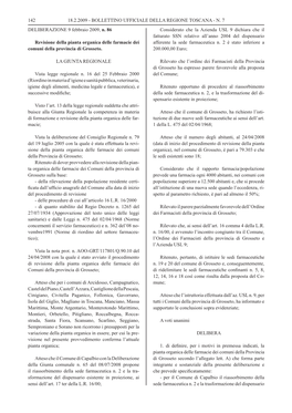 N. 7 DELIBERAZIONE 9 Febbraio 2009, N. 86 Revisione Della Pianta Or