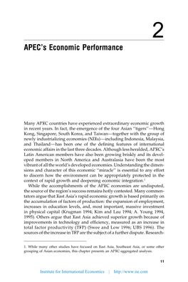 APEC's Economic Performance