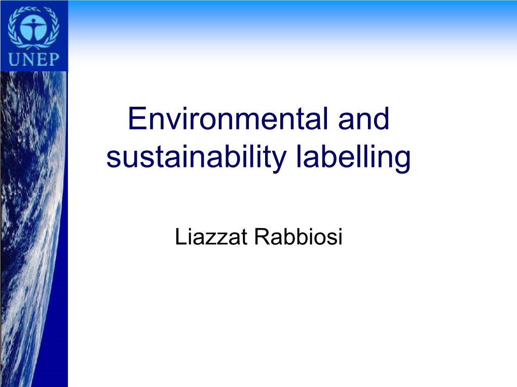 ISO Types of Environmental Labelling