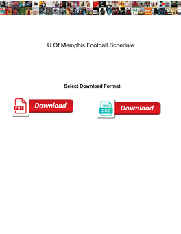 U of Memphis Football Schedule