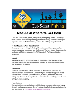 Cub Scout Fishing Module 3