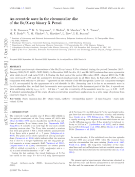 An Eccentric Wave in the Circumstellar Disc of the Be/X-Ray Binary X Persei