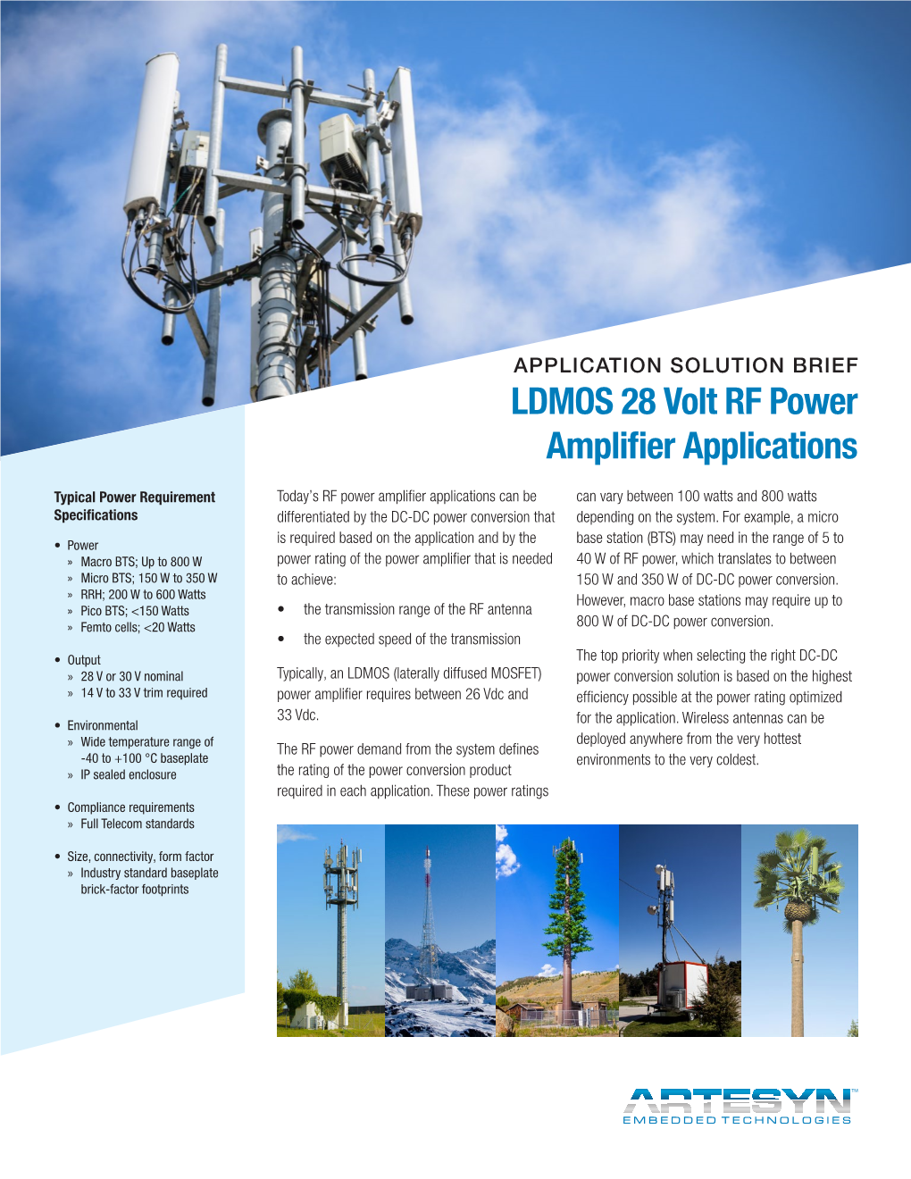 LDMOS 28 Volt RF Power Amplifier Applications