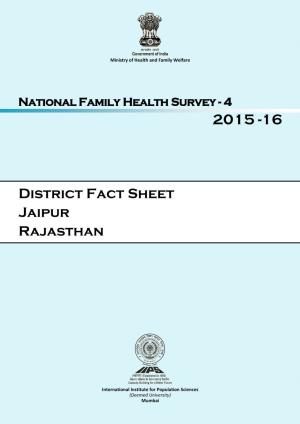 District Fact Sheet Jaipur Rajasthan