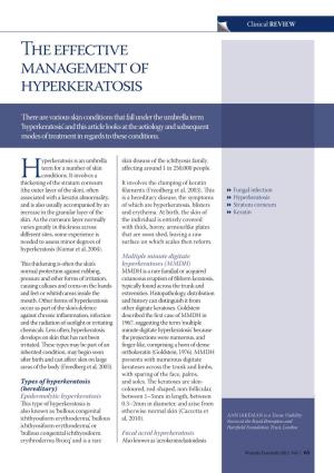 The Effective Management of Hyperkeratosis