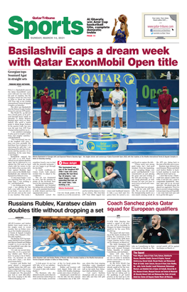 Basilashvili Caps a Dream Week with Qatar Exxonmobil Open Title Georgian Tops Soaniard Agut in Straight Sets