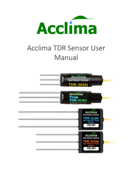 Acclima TDR Sensor User Manual