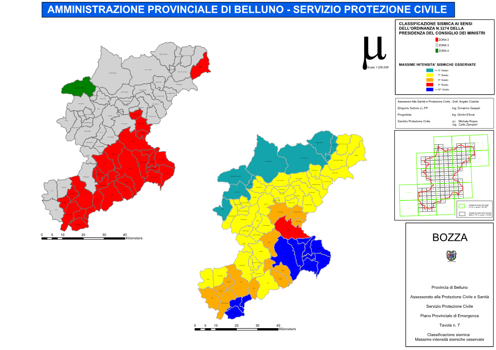 Amministrazione Provinciale Di Belluno - Servizio Protezione Civile