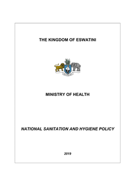 The Kingdom of Eswatini Ministry of Health National Sanitation