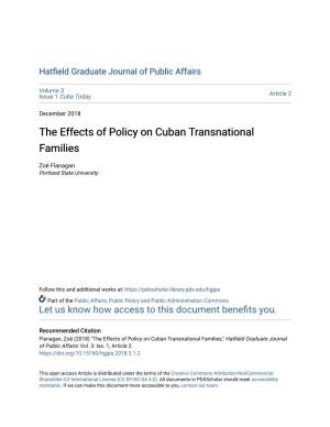 The Effects of Policy on Cuban Transnational Families