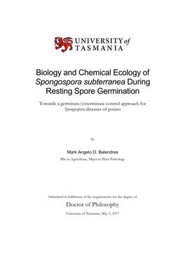Biology and Chemical Ecology of Spongospora Subterranea During Resting Spore Germination