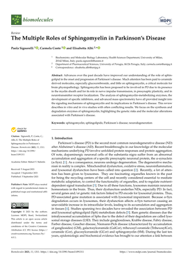 The Multiple Roles of Sphingomyelin in Parkinson's Disease