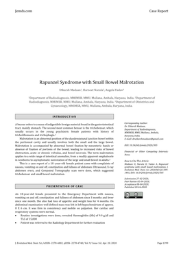 Rapunzel Syndrome with Small Bowel Malrotation