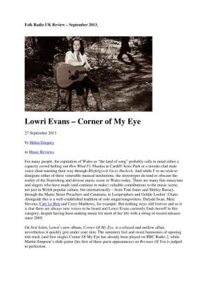 Lowri Evans – Corner of My Eye