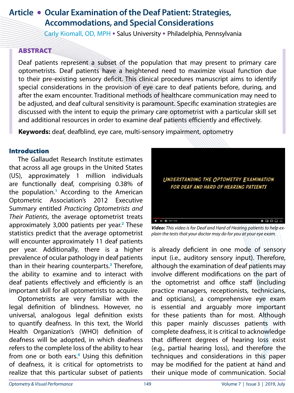 Article • Ocular Examination of the Deaf Patient