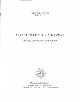 An Outline of Bukiyip Grammar