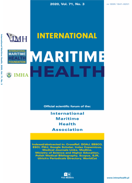 International Maritime Health Association Has Sonal Exposure to Off-Gassing Chemicals