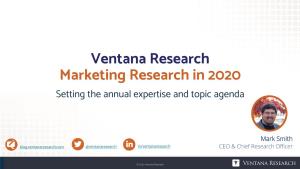 Marketing Research Agenda for 2020