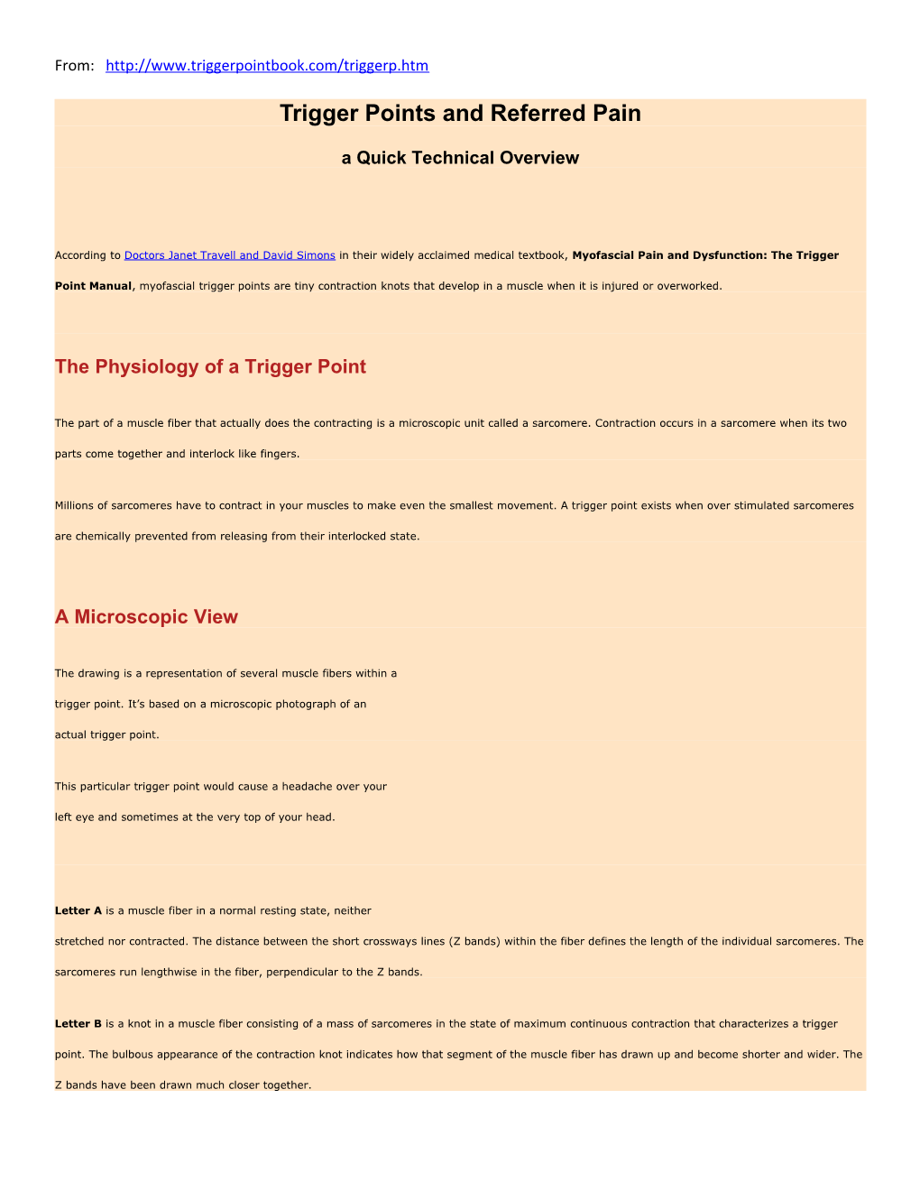 Trigger Points and Referred Pain