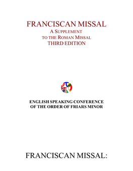 Franciscan Missal Franciscan Missal