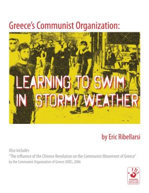 Learning to Swim in Stormy Weather” Was ﬁrst Published July 31, 2011, at Winterends.Net