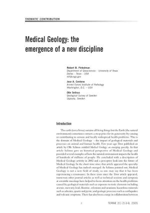 Medical Geology: the Emergence of a New Discipline