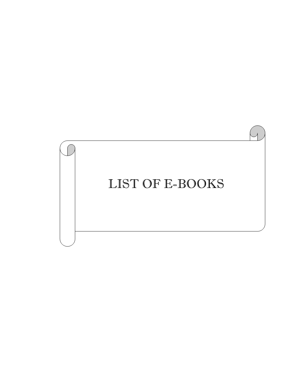 LIST of E-BOOKS E-Book : JU 1