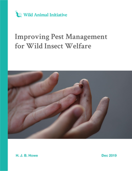 Improving Pest Management for Wild Insect Welfare