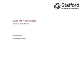 Housing Monitor Land for New Homes (2019)