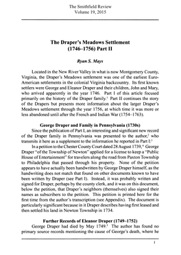 The Smithfield Review, Volume 19, 2015, Mays