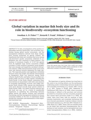 Global Variation in Marine Fish Body Size and Its Role in Biodiversity