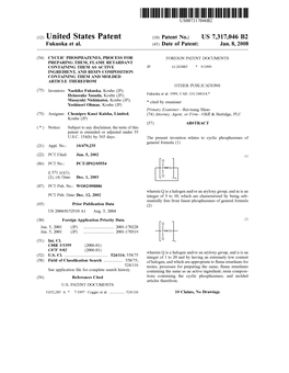 (12) United States Patent (10) Patent No.: US 7,317.046 B2 Fukuoka Et Al