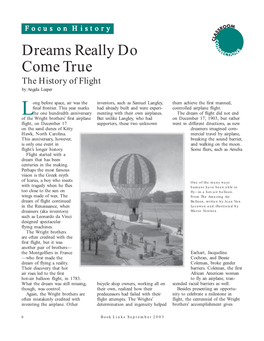 Dreams Really Do Come True: the History of Flight (PDF)