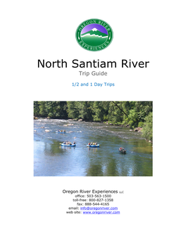 North Santiam River Trip Guide