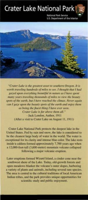 Crater Lake National Park National Park Service U.S