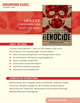 GENOCIDE a GROUNDWORK GUIDE Written by Jane Springer
