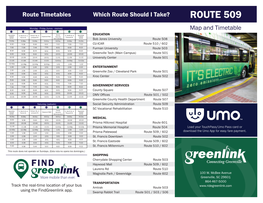 Route Timetables Which Route Should I Take? ROUTE 509