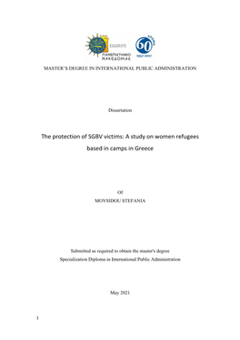 The Protection of SGBV Victims: a Study on Women Refugees Based in Camps in Greece