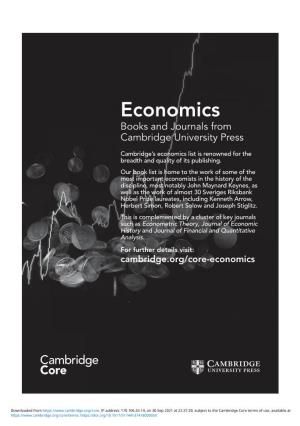Economics Books and Journals from Cambridge University Press
