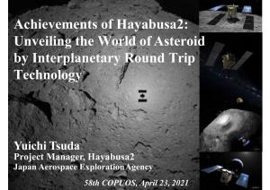 Achievements of Hayabusa2: Unveiling the World of Asteroid by Interplanetary Round Trip Technology