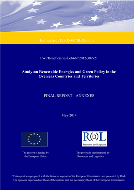 Europeaid /127054/C/SER/Multi Study on Renewable Energies And