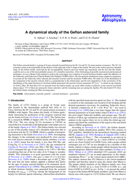 A Dynamical Study of the Gefion Asteroid Family