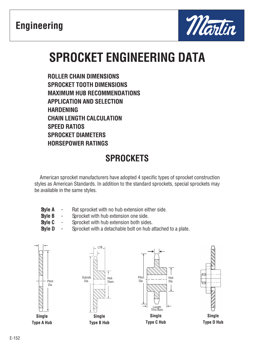 Sprocket Engineering Data