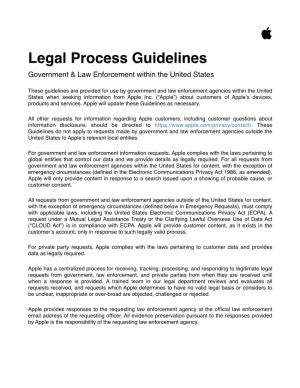 Legal-Process Guidelines for Law Enforcement