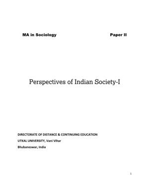 Paper 2 Perspectives of Indian Society-I