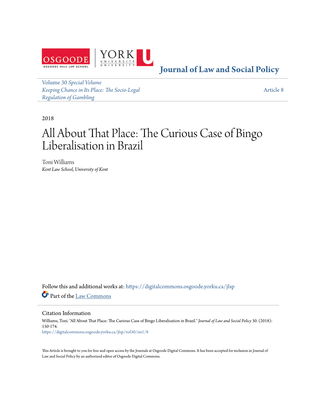 The Curious Case of Bingo Liberalisation in Brazil