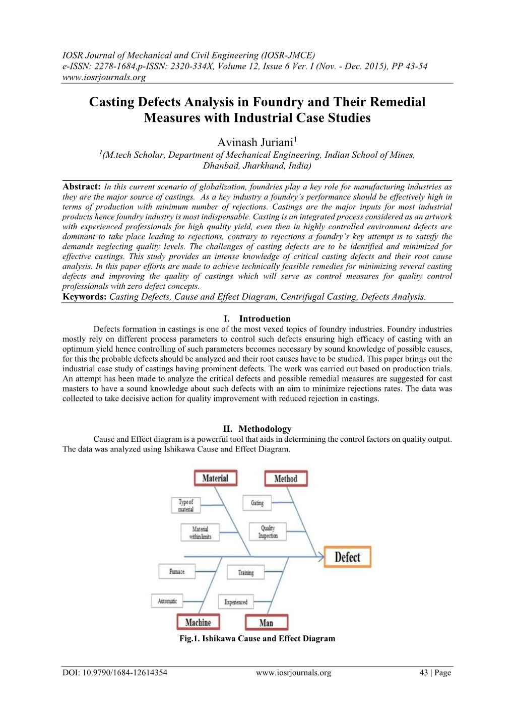 Casting Defects Analysis in Foundry and Their Remedial Measures with Industrial Case Studies