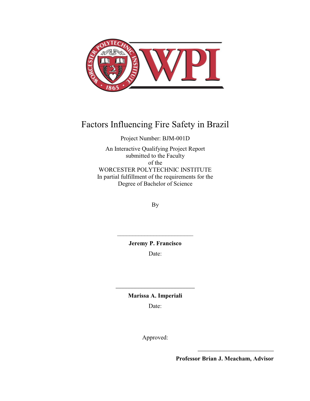 Factors Influencing Fire Safety in Brazil