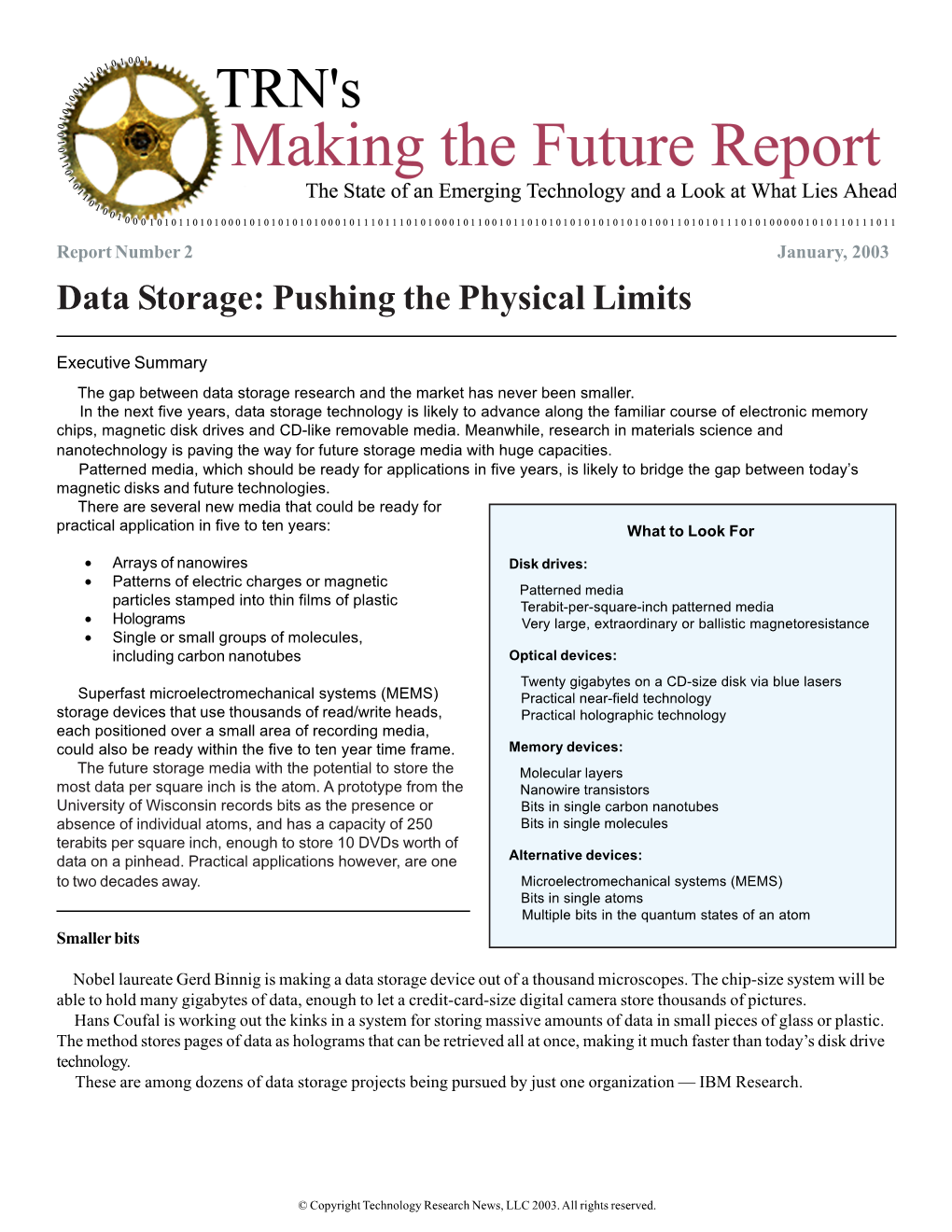 Data Storage: Pushing the Physical Limits